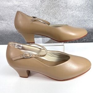 Comfort Character Dance Class Buckle Shoes C200M Size 8.5 Tan/Beige